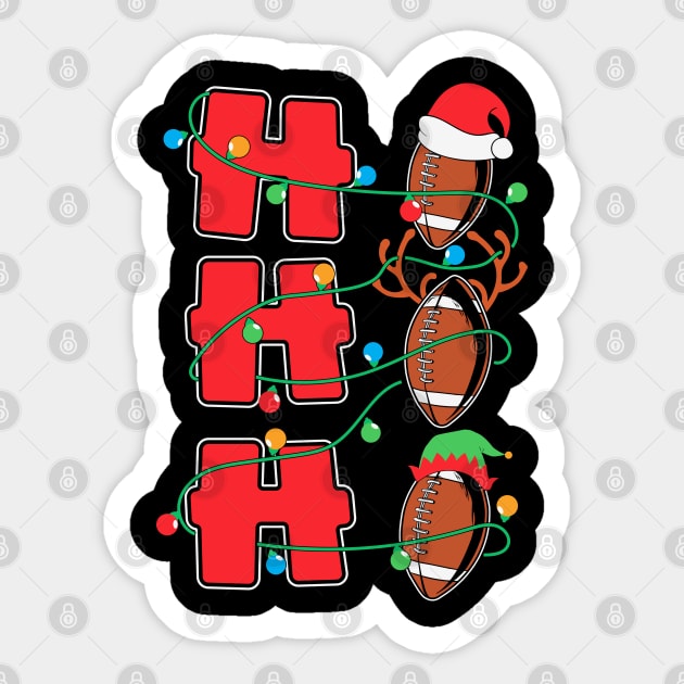 American Football Christmas Gift Sticker by BadDesignCo